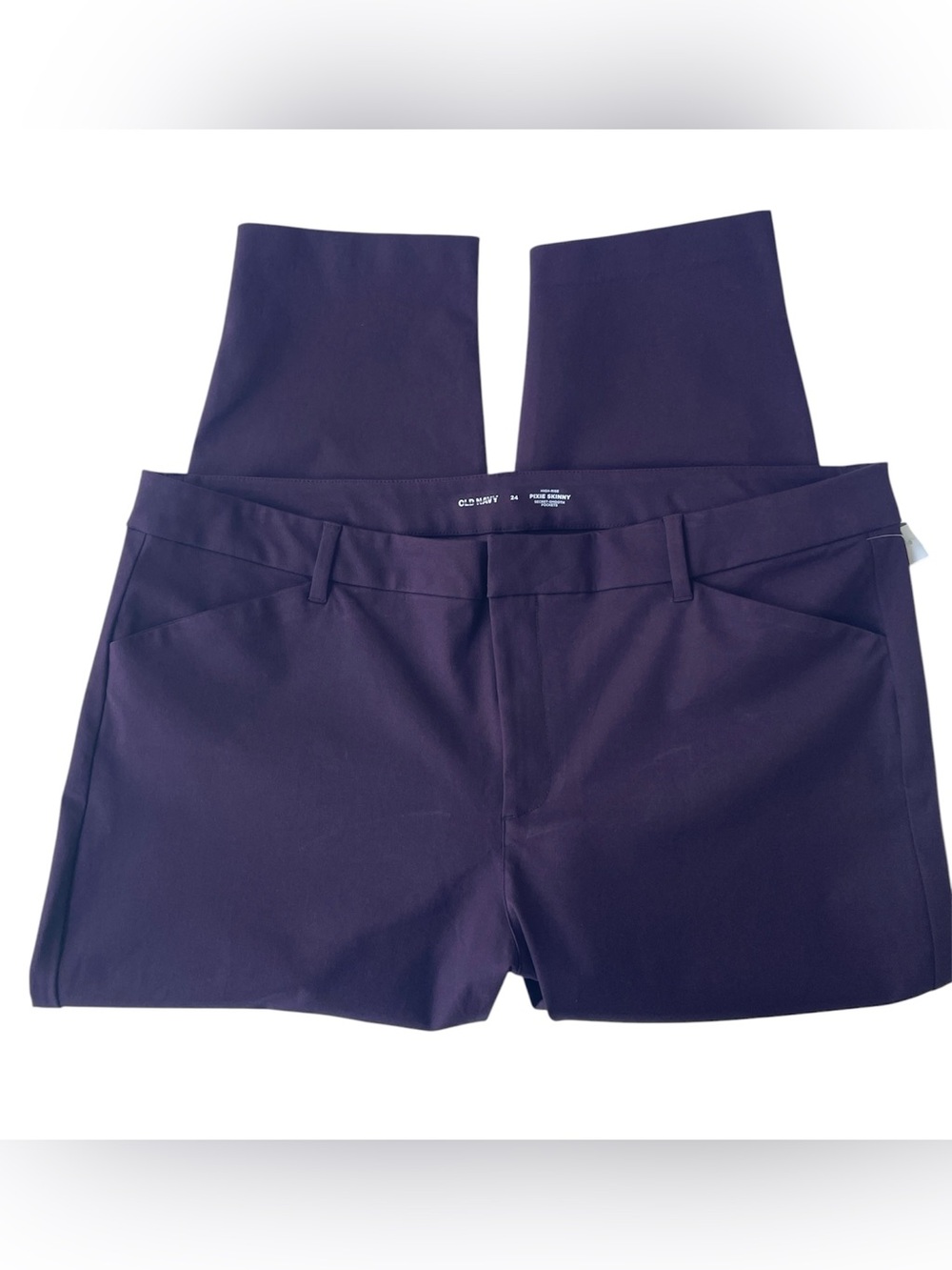 Old Navy High Rise Pixie Pants Skinny Secret SmoothPlum Purple Woman's 24 New